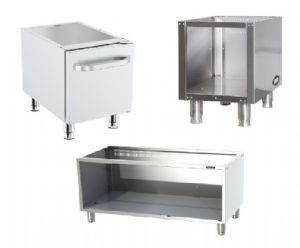 Soubassement inox ouvert ou ferm