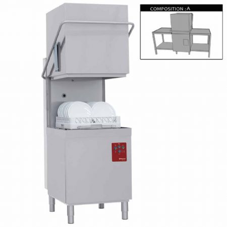 Lave vaisselle  capot avec table entre/sortie