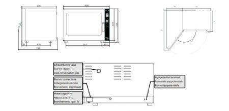 Four  convection lectrique professionnel 4 niveaux 600x400 digital