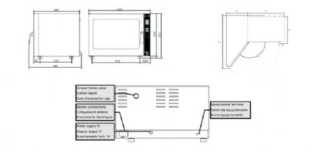 Four  convection lectrique professionnel 6 niveaux 600x400 digital