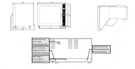 Four  convection lectrique professionnel 10 niveaux 600x400 mcanique
