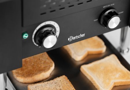 Toaster convoyeur professionnel à poser, vitesse de convoyage réglable, production 150 tranches/h - Bartscher - 100262