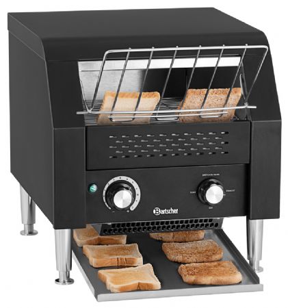 Toaster convoyeur professionnel à poser, vitesse de convoyage réglable, production 150 tranches/h - Bartscher - 100262