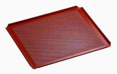 Plaque perfore aluminium rouge 2/3 - 355x325x10 mm