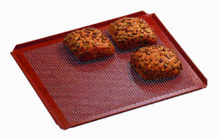 Plaque perfore aluminium rouge 2/3 - 355x325x10 mm