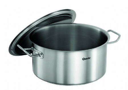 Marmite inox avec couvercle 2 poignes 10.4L - 430x320x220 mm