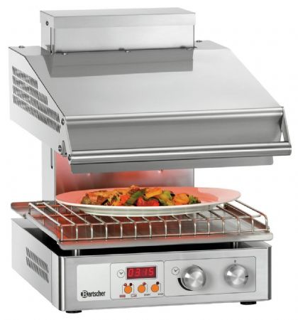 Salamandre Hi-Light-Lift 400-2Z Monophasé 2 zones de chauffage 3 kW 400x570x515 mm - Bartscher - 101552
