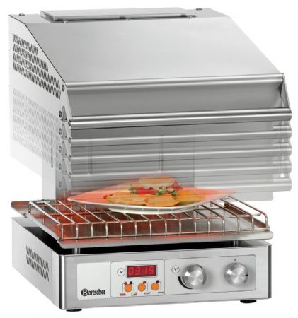 Salamandre Hi-Light-Lift 400-2Z Monophasé 2 zones de chauffage 3 kW 400x570x515 mm - Bartscher - 101552