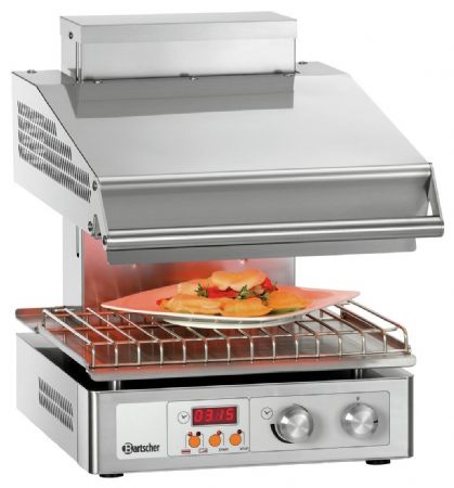 Salamandre Hi-Light-Lift 400-2Z Monophasé 2 zones de chauffage 3 kW 400x570x515 mm - Bartscher - 101552