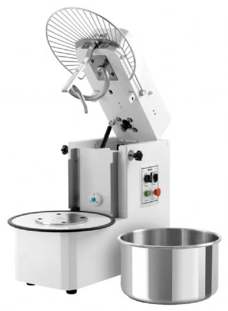 Pétrin professionnel avec cuve extractible de 40 litres et tête relevable, 1 vitesse - Bartscher - 101842
