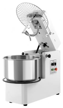 Pétrin professionnel avec cuve extractible de 40 litres et tête relevable, 1 vitesse - Bartscher - 101842
