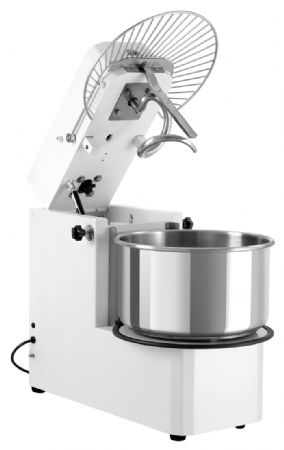 Pétrin professionnel avec cuve extractible de 40 litres et tête relevable, 1 vitesse - Bartscher - 101842