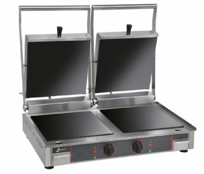 Grill spécial panini vitrocéramique double avec plaques inférieures et supérieures lisses Grill spécial panini vitrocéramique double avec plaques inférieures et supérieures lisses