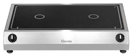 Réchaud à induction 2K6000 GLN 2 zones de cuisson 6 kW - Bartscher - 104907
