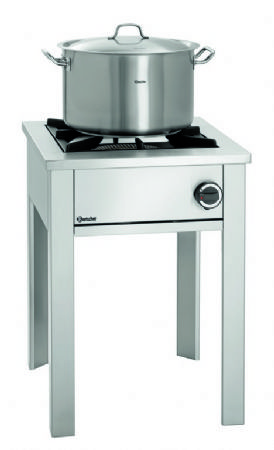 Rchaud sur pieds XL en inox 1 zone de cuisson 12,5 kW - 590x680x820 mm