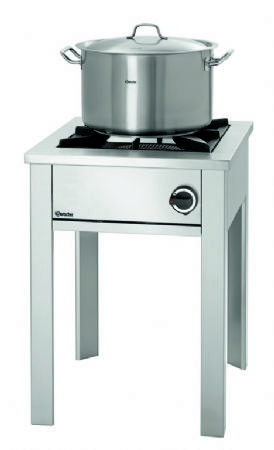Rchaud sur pieds XL en inox 1 zone de cuisson 12,5 kW - 590x680x820 mm