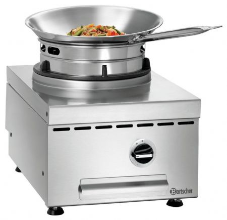 Wok à poser gaz GWTH1 avec brûleur 11,5 kW et anneau pour wok Ø 290 mm - Bartscher - 1052303