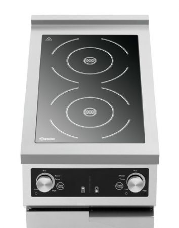 Four  induction lectrique en inox avec 2 zones de cuisson - 400x700x860 mm