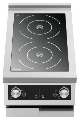 Fourneau profondeur 650 à induction à 2 zones GU Triphasé 8,5 kW - Bartscher - 105764