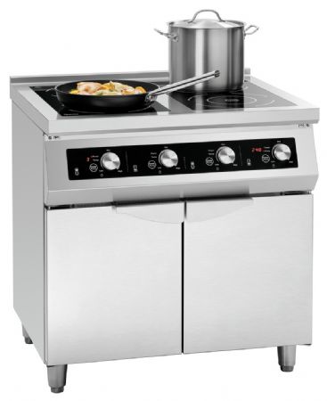 Fourneau profondeur 650 à induction à 4 zones GU Triphasé 17 kW - Bartscher - 105765