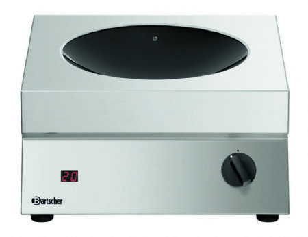 Wok  induction vitrocramique  poser et 2 ventilateurs 7000 W - 400x455x180 mm