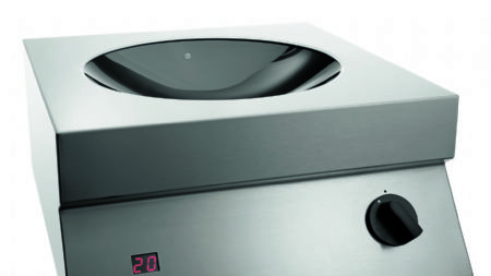 Wok  induction vitrocramique  poser et 2 ventilateurs 7000 W - 400x455x180 mm
