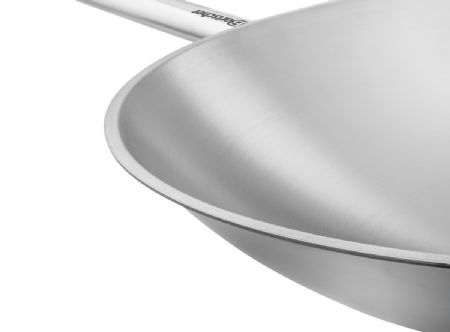 Sauteuse wok professionnelle 6 L inox 18/10 fond rond - Bartscher - 106001