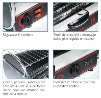 Toaster multifonction Prestige 1 niveau avec rgulateur - 110-120 pices/h