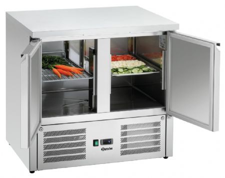 Table desserte réfrigérée Mini 900T2 2 portes vitrées positive 900x700x880 mm - Bartscher - 110256
