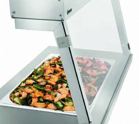 Pont thermique vitr en inox 1/1 gn - 775x430x457 mm