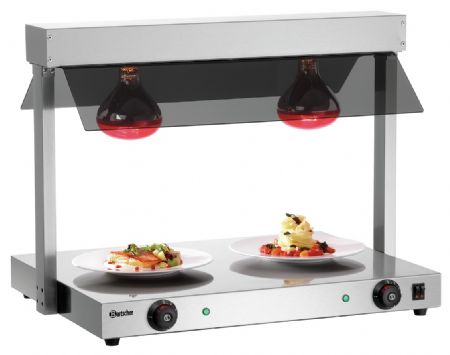 Pont chauffant I2WL801 735x560x550 mm avec 2 lampes infrarouges - Bartscher - 114302