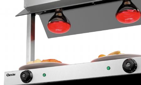 Pont chauffant I2WL801 735x560x550 mm avec 2 lampes infrarouges - Bartscher - 114302