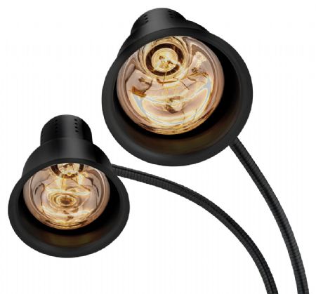 Lampe chauffante professionnelle en acier inoxydable 2 chauffe 0,5 kW - Bartscher - 114306