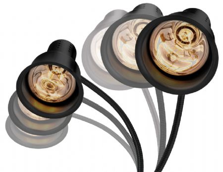 Lampe chauffante professionnelle en acier inoxydable 2 chauffe 0,5 kW - Bartscher - 114306