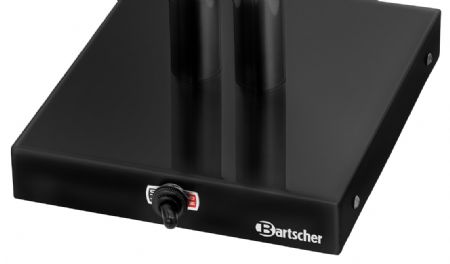 Lampe chauffante professionnelle en acier inoxydable 2 chauffe 0,5 kW - Bartscher - 114306