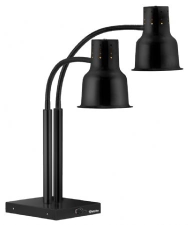Lampe chauffante professionnelle en acier inoxydable 2 chauffe 0,5 kW - Bartscher - 114306