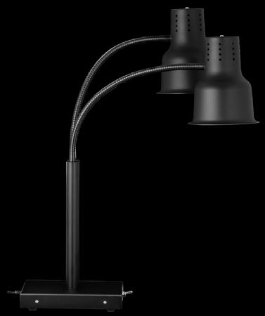 Lampe chauffante professionnelle en acier inoxydable 2 chauffe 0,5 kW - Bartscher - 114306