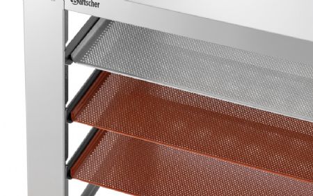 Support en inox pour fours  air chaud avec 4 niveaux GN 1/1