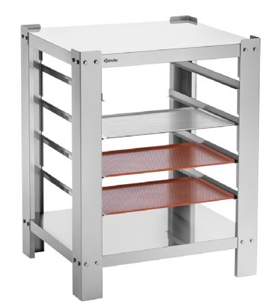Support en inox pour fours  air chaud avec 4 niveaux GN 1/1