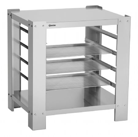 Support en inox pour fours  air chaud avec 4 niveaux 600x400 mm