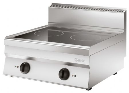 Plaque à snacker pro profondeur 650 à induction 2 FL, B700, 700x650x295 mm - Bartscher - 115095