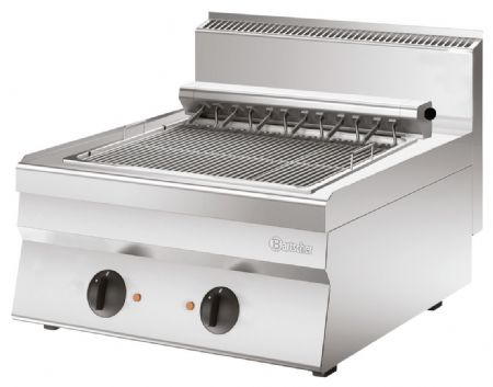 Grill pierre de lave profondeur 650 nervuré fonte 650, B800, TG 800x650x295 mm - Bartscher - 115141