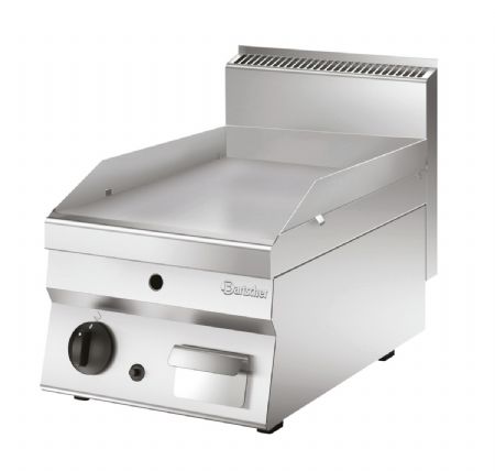 Plancha gaz professionnelle surface de cuisson lisse chrom - 390x510 mm