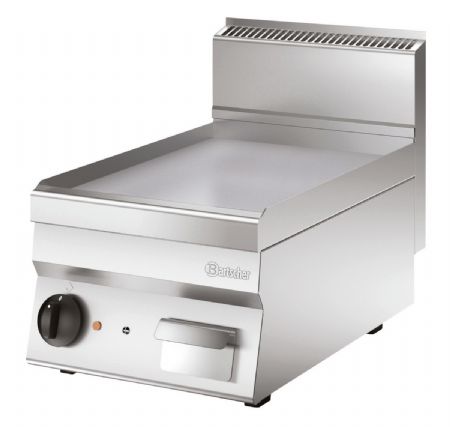 Plaque grill inox lisse de table - 390x515 mm