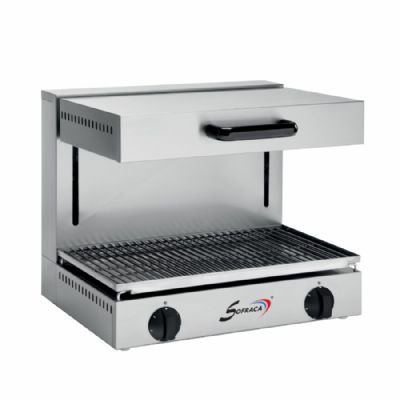 Salamandre lectrique avec plafond mobile 2 zones de chauffe - Longueur 600mm