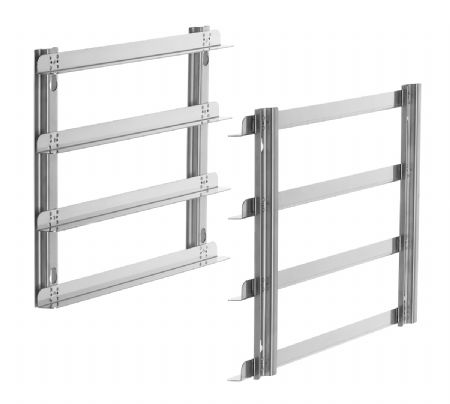 Glissires de support pour fours mixtes avec 4 niveaux 600x400 mm