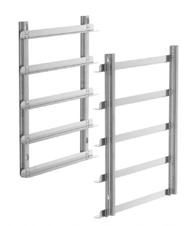 Glissires de support pour fours mixtes avec 5 niveaux 600x400 mm