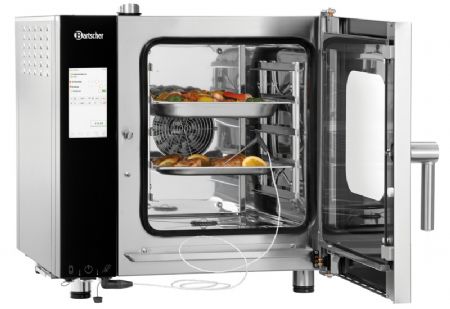Four mixte lectrique inox  vapeur avec 5 niveaux 2/3 GN - 3.3 kW