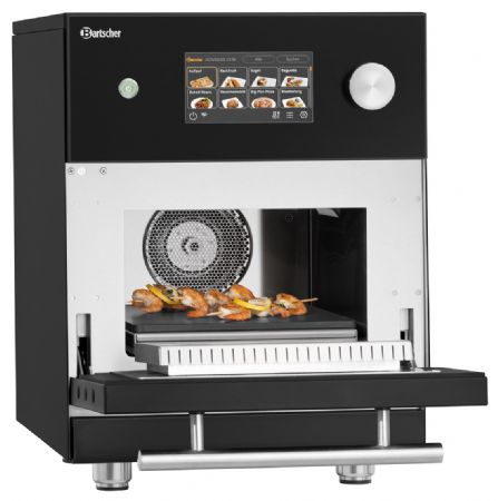 Four snacking professionnel sur four noir commande tactile chambre 305x305x185 mm - Bartscher - 120741