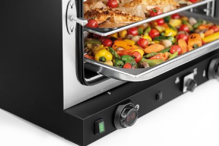 Four à convection professionnel monophasé 4 niveaux commande manette MDI cuisson ventilée et grill - Bartscher - 120827